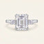 4 Carat Emerald Cut Three-Stone Ring