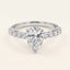 2.5 Carat Pear Twisted Band Ring
