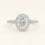 2 Carat Oval Cut Halo Ring