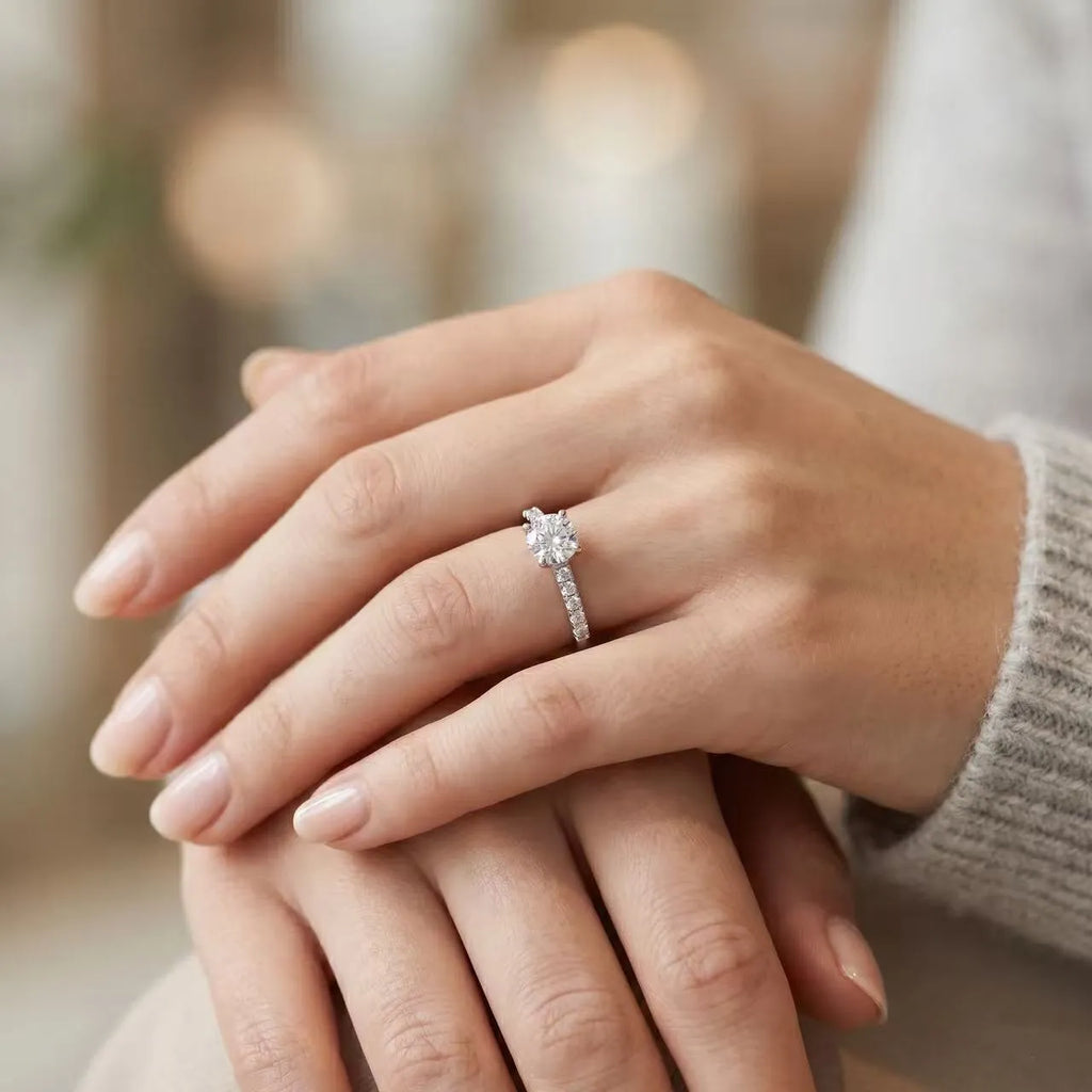 1 Carat Round Pavé Ring