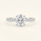 2 Carat Oval  Pavé Ring