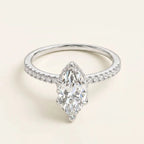 2 Carat Marquise Pavé Ring
