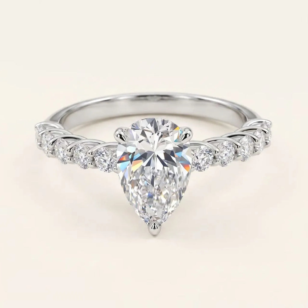 2.5 Carat Pear Twisted Band Ring