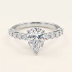 2.5 Carat Pear Twisted Band Ring
