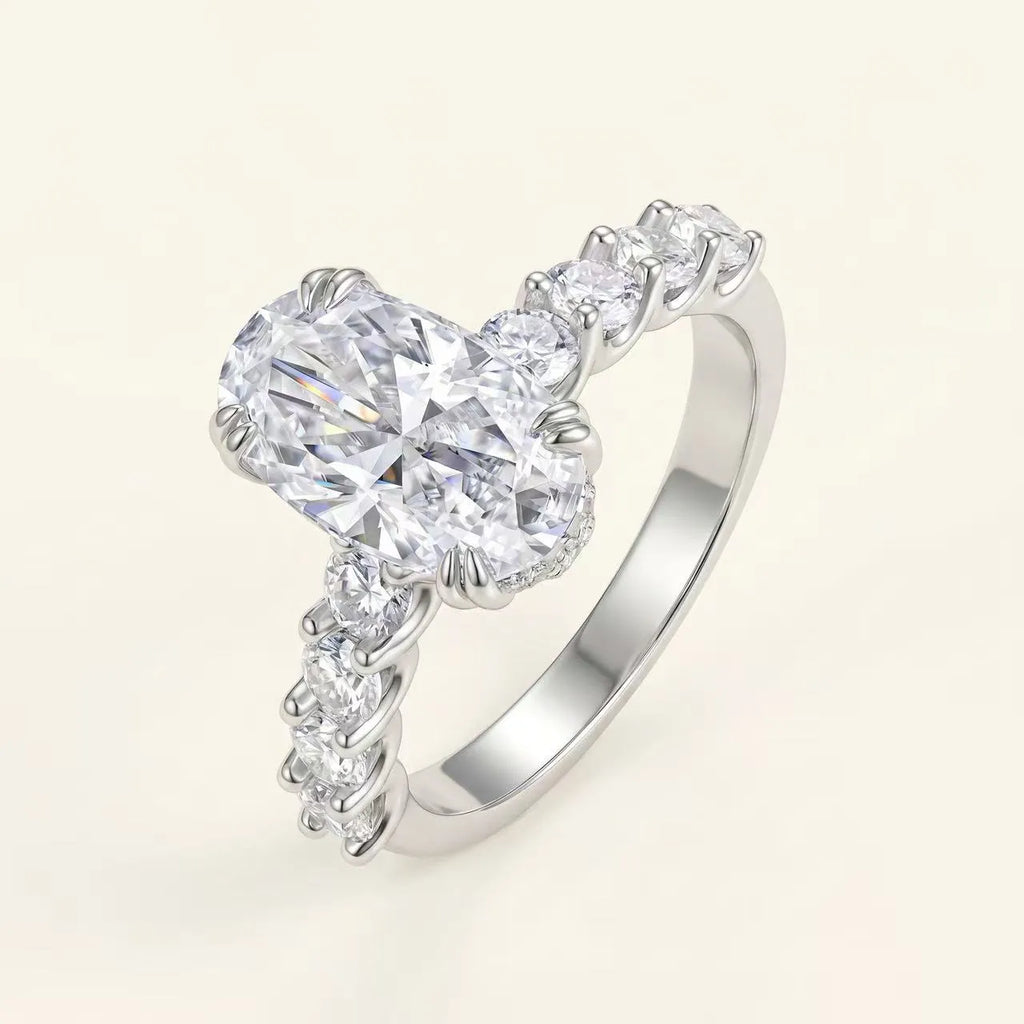 3 Carat Oval Twisted Band Ring