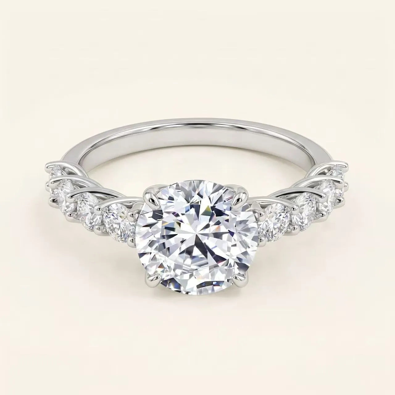 3 Carat Round Twisted Band Ring Main image