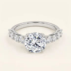 3 Carat Round Twisted Band Ring