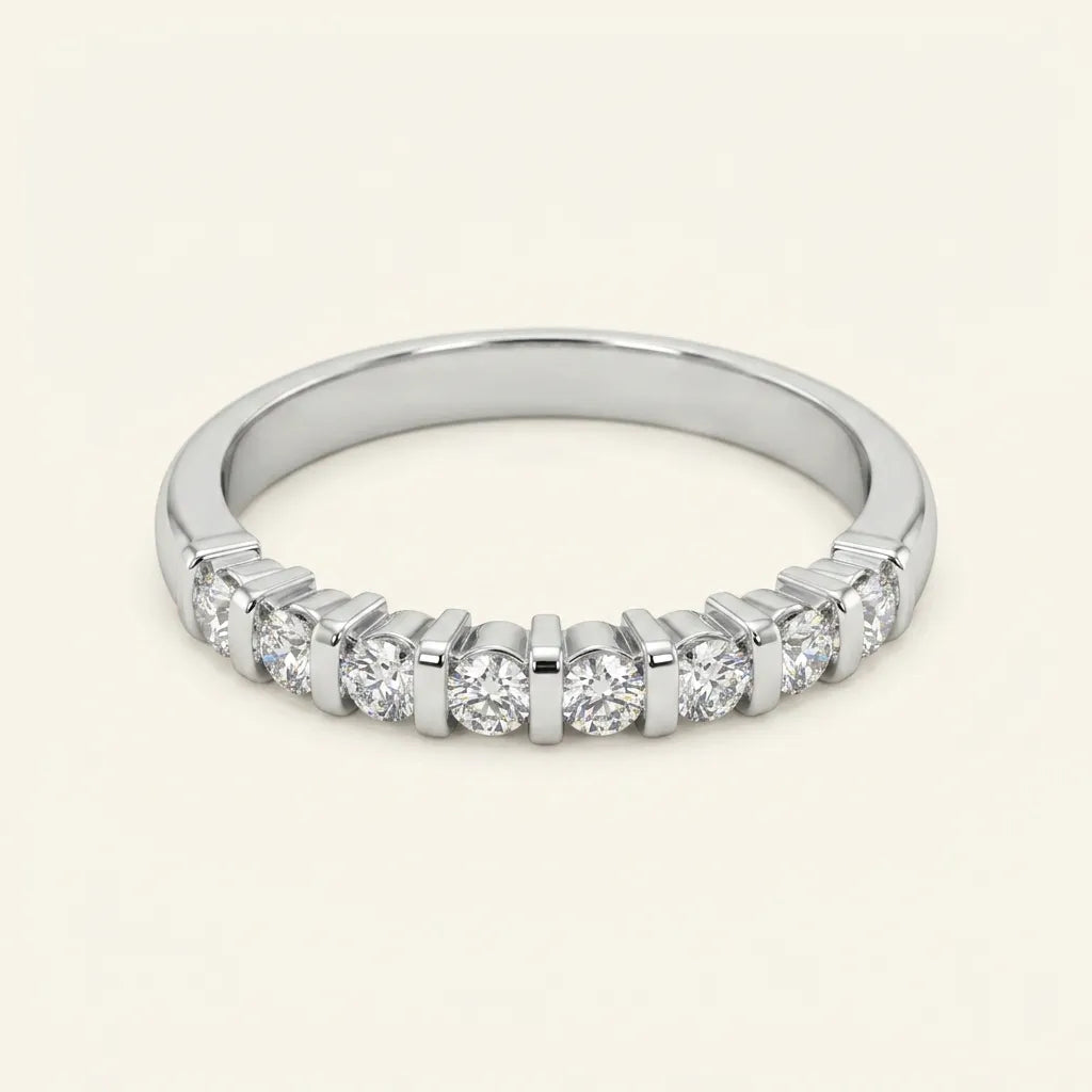Half Eternity Band Stackable Ring