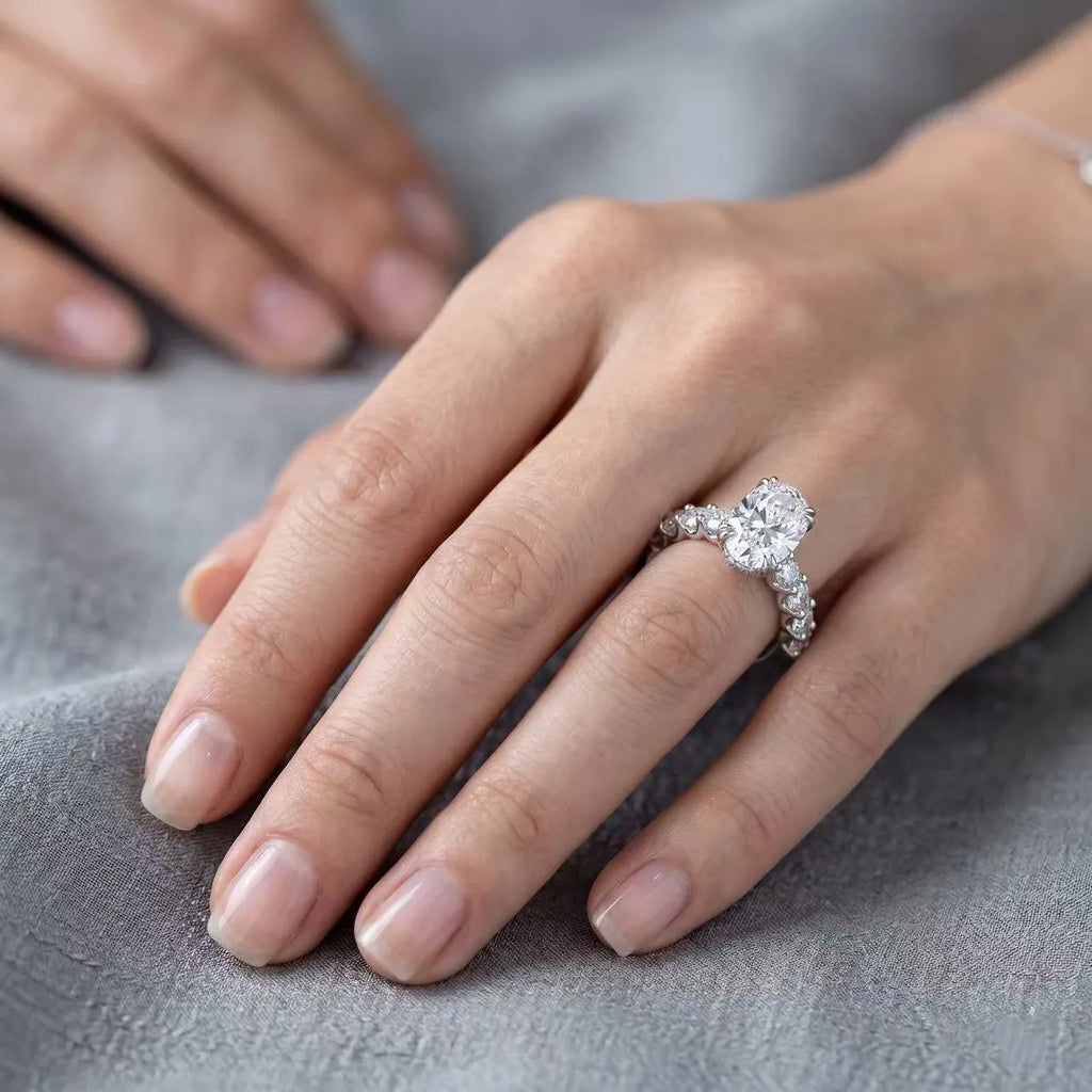 3 Carat Oval Twisted Band Ring