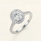 2 Carat Oval Cut Halo Ring