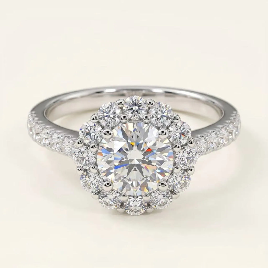 1 Carat Round Halo Ring