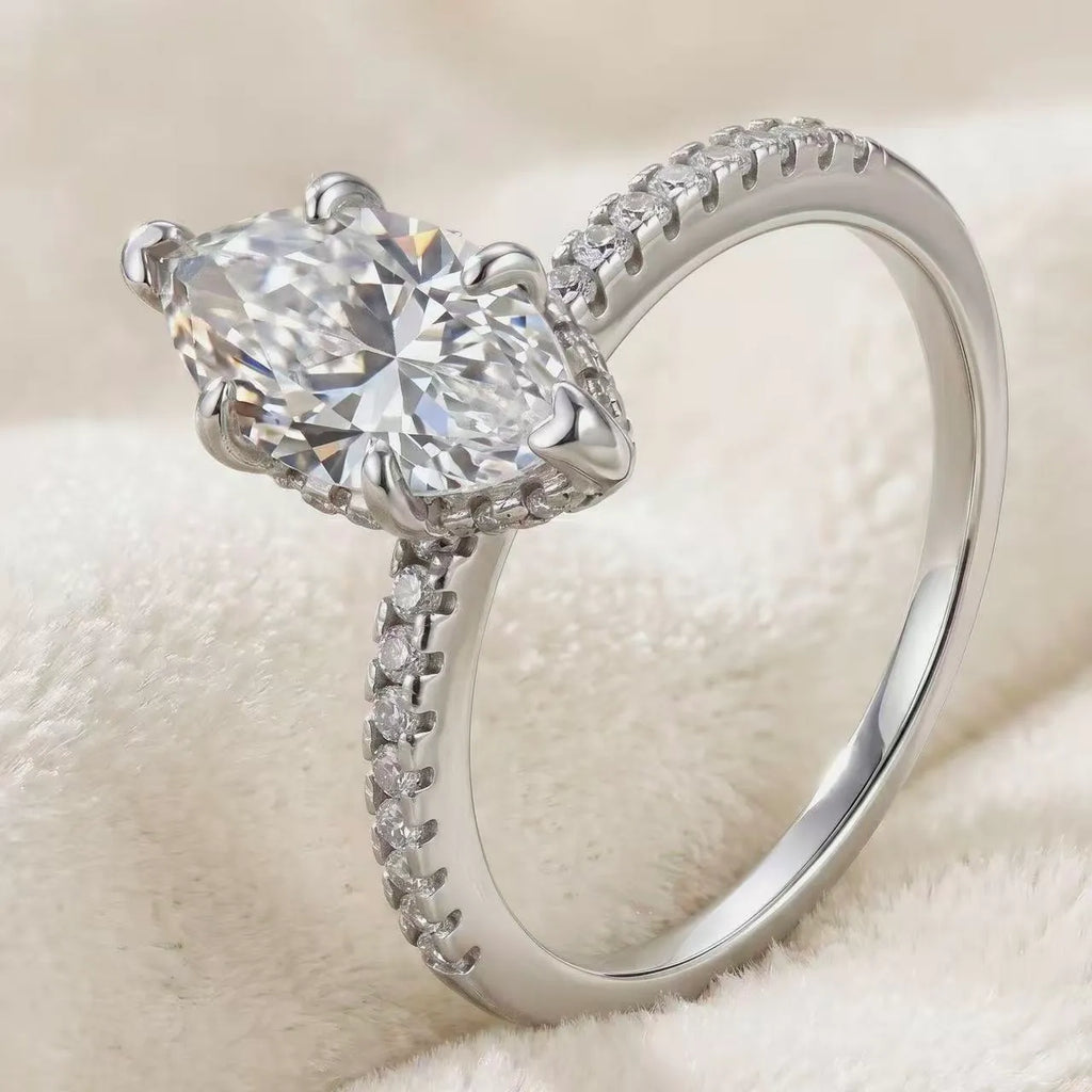 2 Carat Marquise Pavé Ring