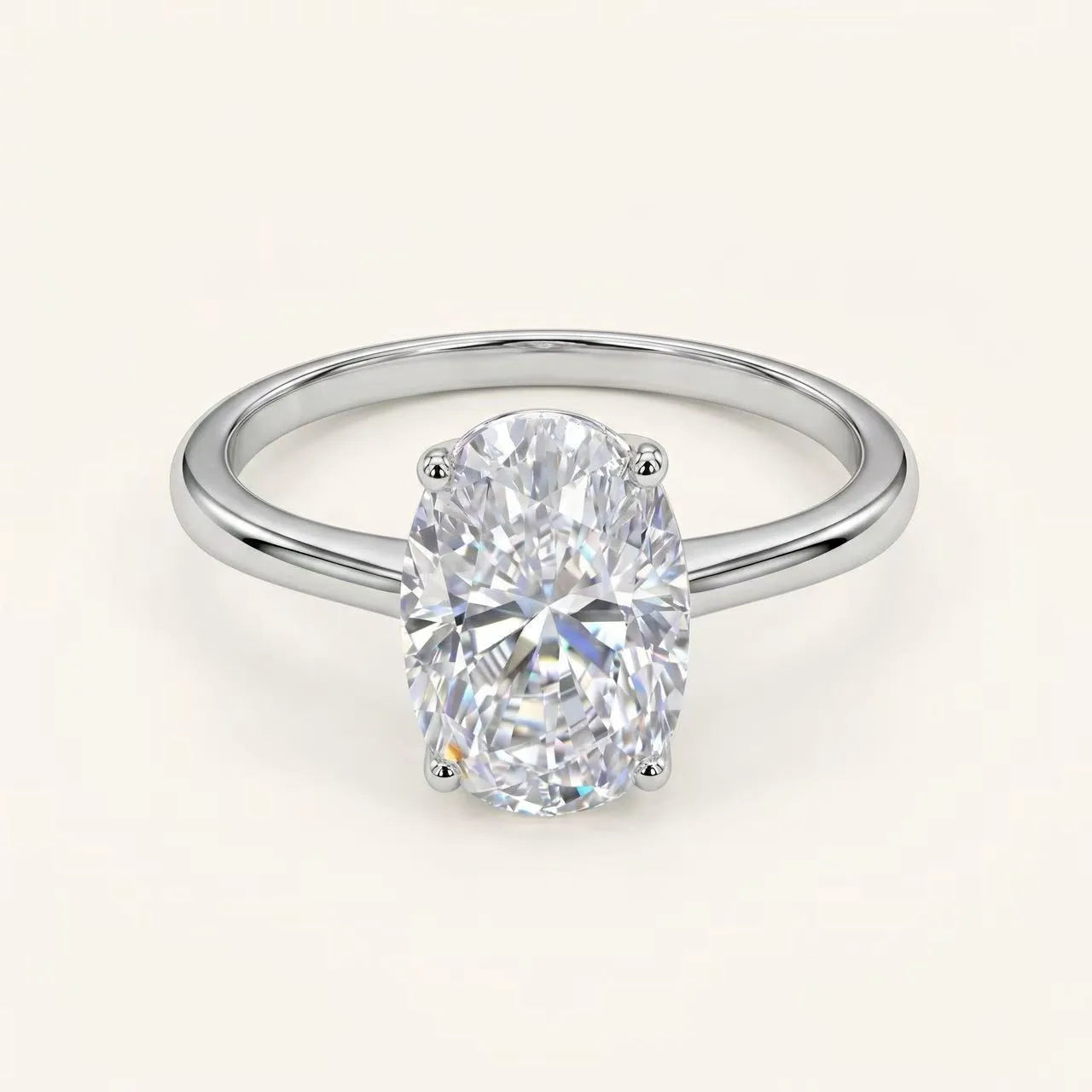 3.5 Carat Oval Cut Solitaire Ring