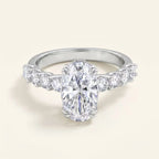 3 Carat Oval Twisted Band Ring