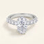 3 Carat Oval Twisted Band Ring