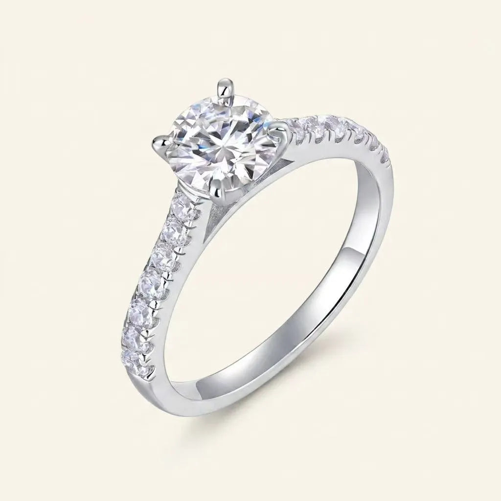 1 Carat Round Pavé Ring