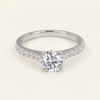 1 Carat Round Pavé Ring