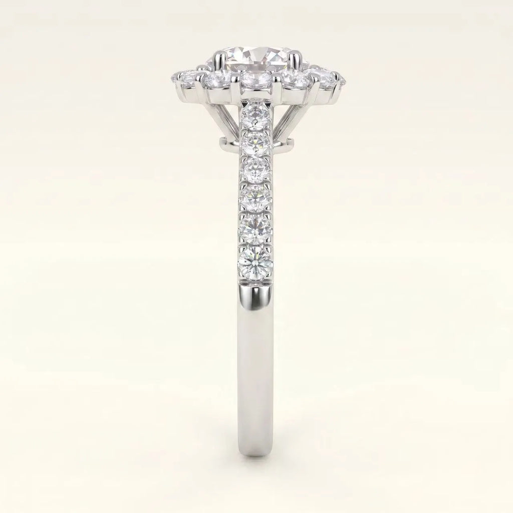1 Carat Round Halo Ring