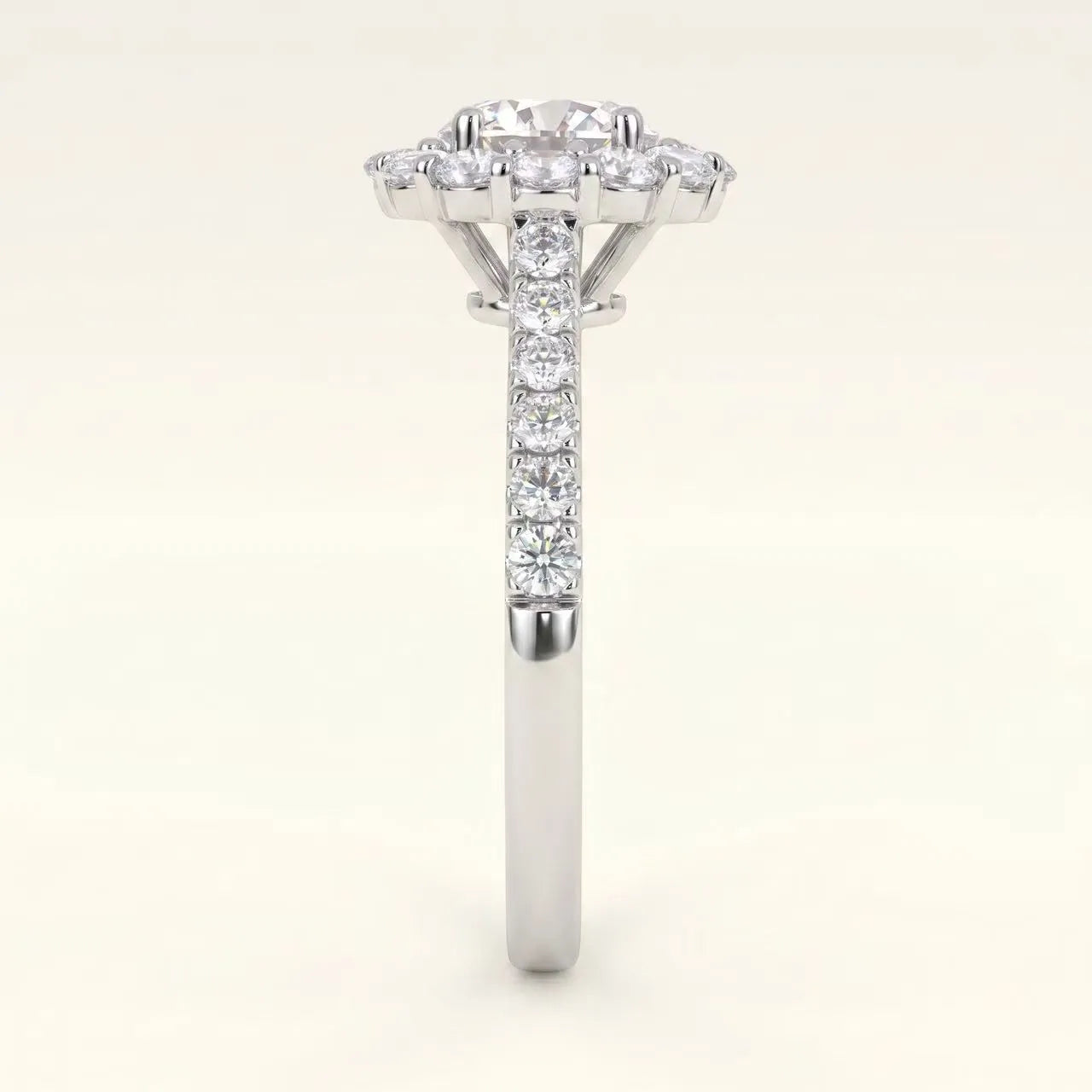 1 Carat Round Halo Ring