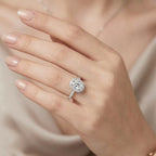 2 Carat Oval Cut Halo Ring